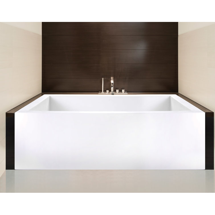 Clarke Products Sparta 60" x 32" Alcove Soaking Solid Surface Bathtub